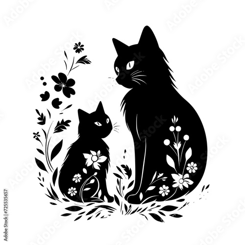 cat svg bundle, cat floral svg, car lover svg, animal svg bundle, domestic pet svg, cat mom svg, cat bundle svg, cat mama svg, cat printable svg, flower svg, plant svg, floral svg, silhouette cat, cat