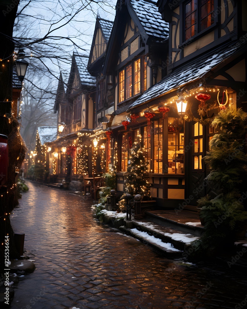 Christmas market in the old town of Strasbourg, Alsace, France