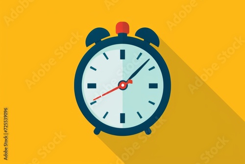Flat Icon Depicting Stopwatch Symbolizing Speedy And Timeefficient Delivery. Сoncept Time-Efficient Delivery, Speedy Shipping, Stopwatch Icon, Flat Delivery Icon photo