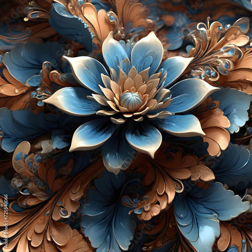 Wild Imagination: The Blooming Beauty of a Vivid Fractal Flower
