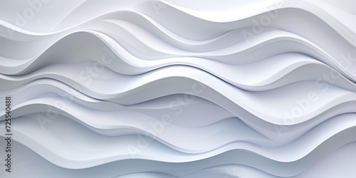 Abstract, Minimalistic White Waves Seamlessly Flowing In Stylish Pattern. Сoncept Abstract Art, Minimalistic Design, Flowing White Waves, Stylish Patterns © Anastasiia