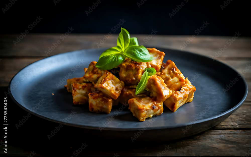Capture the essence of Tempeh Mendoan in a mouthwatering food photography shot