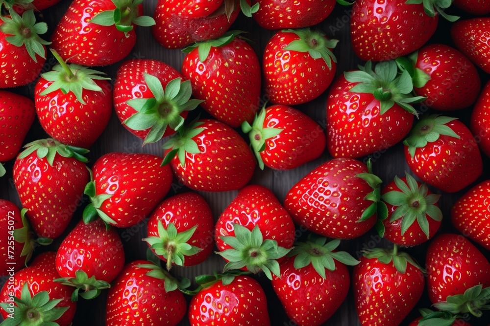 Vibrant And Sweet Strawberries, Freshly Picked And Ready To Be Enjoyed. Сoncept Delicious Strawberry Recipes, Juicy Summer Fruits, Strawberry Farm Adventures, Sweet Treats With Strawberries Vibrant And Sweet Strawberries, Freshly Picked And Ready To Be Enjoyed. Сoncept Delicious Strawberry Recipes, Juicy Summer Fruits, Strawberry Farm Adventures, Sweet Treats With Strawberries