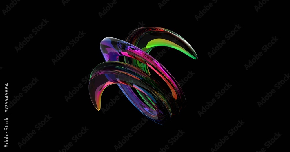 Obraz premium abstract background, 3D glass, or 3D glow wallpaper, 3D rendering