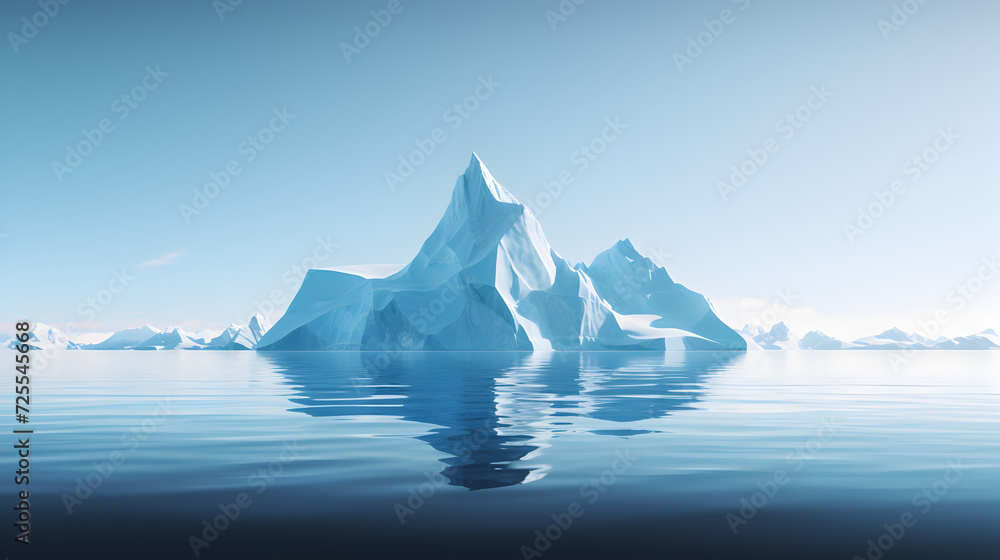 iceberg in the sea,,
Iceberg floating in ocean Melting glaciers and global warming Risk and danger at sea