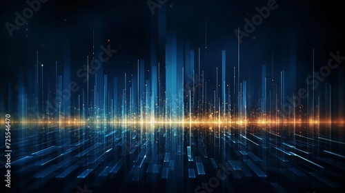 Abstract tech background: ai concept with big data visualization, science theme