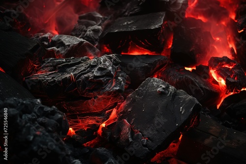 a close-up image of coal in a campfire, a close-up of a bar with a bunch of beer taps