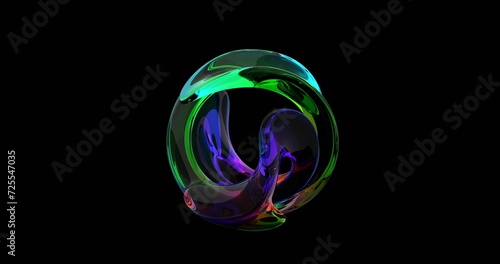 abstract background, 3D glass, or 3D glow wallpaper, 3D rendering