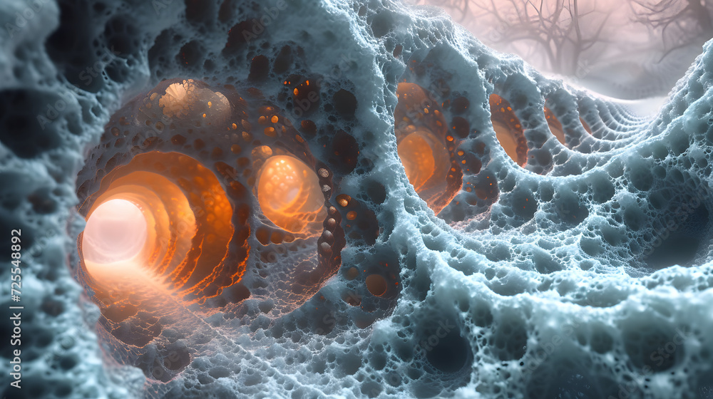 Group of Bubbles Floating on Top of a Body of Water Fractal Group of Bubbles Floating on Top of a Body of Water Fractal