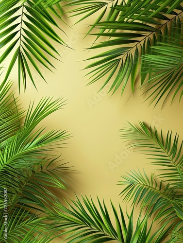 Palm Sunday Poster design  realistic  HD  copy space - generative ai