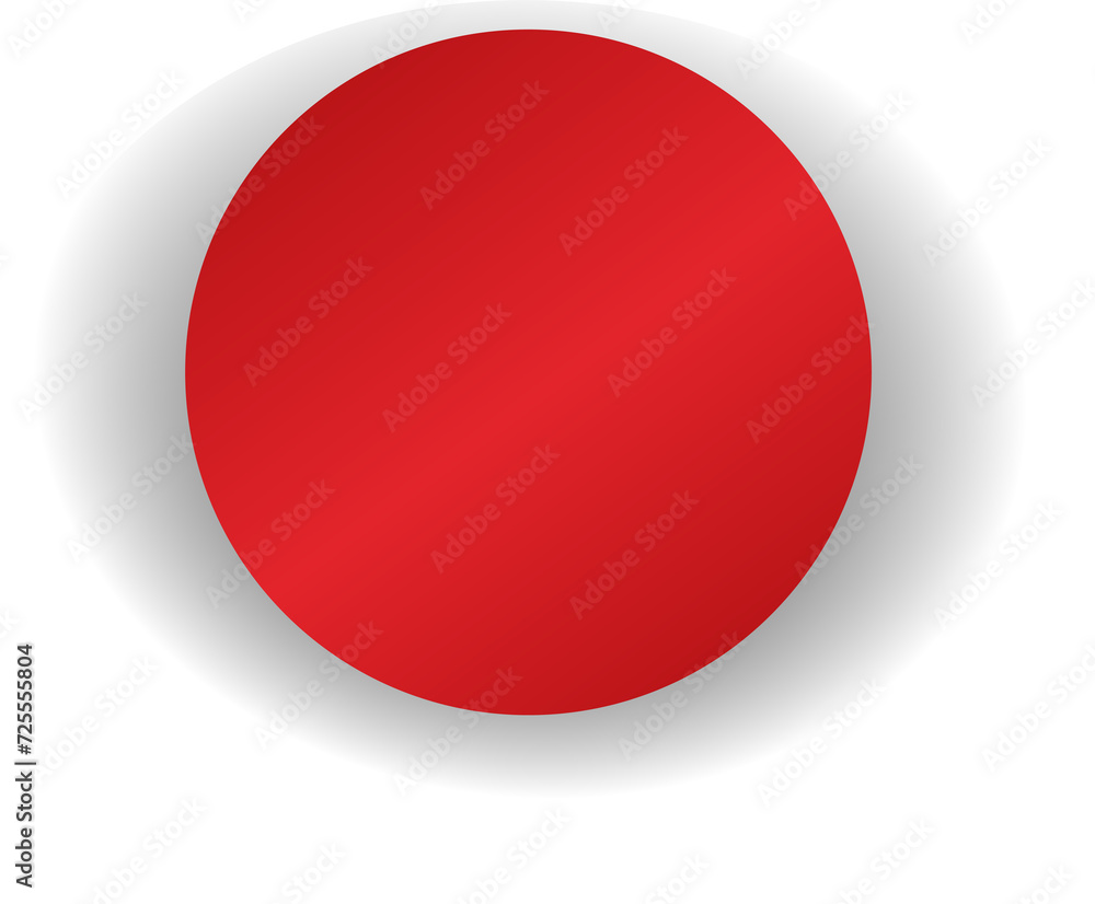 Red paper circle and shadow. Element for design Red paper circle and shadow. Element for design