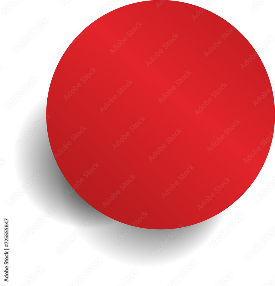 Red paper circle and shadow. Element for design Red paper circle and shadow. Element for design