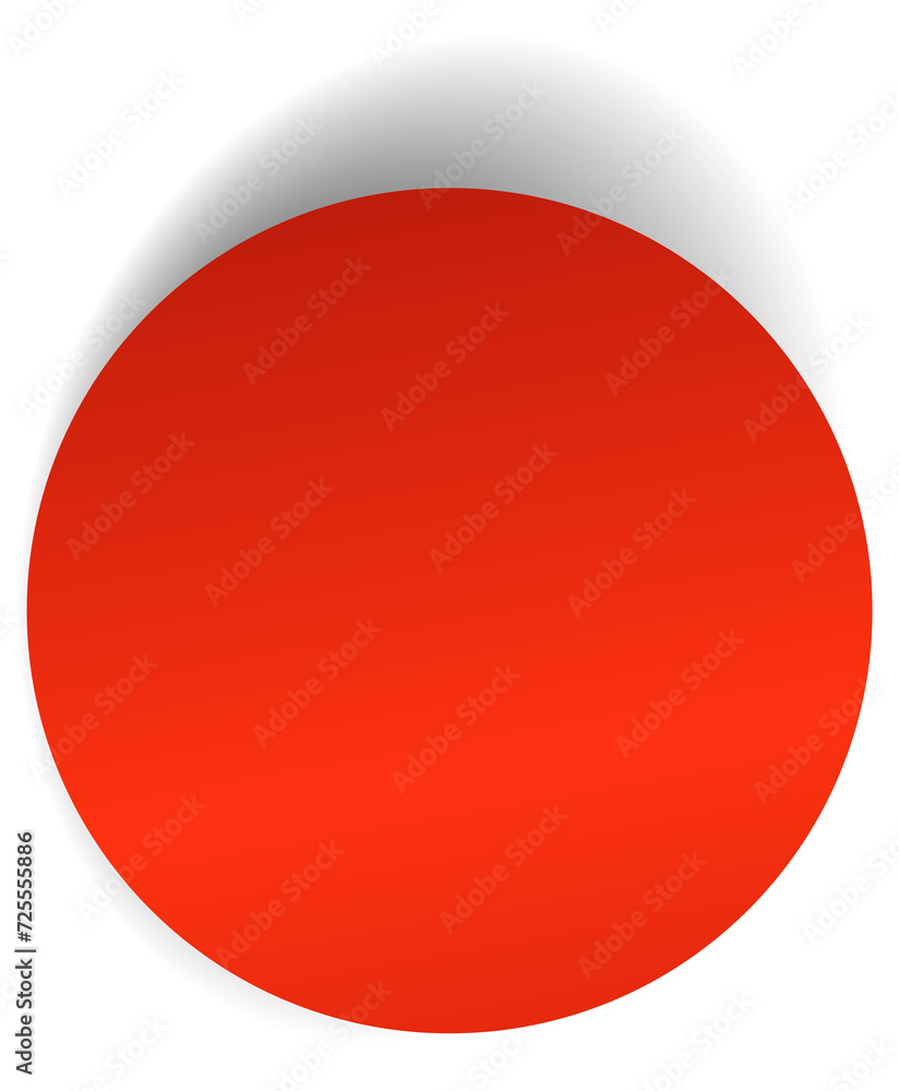 Red paper circle and shadow. Element for design Red paper circle and shadow. Element for design