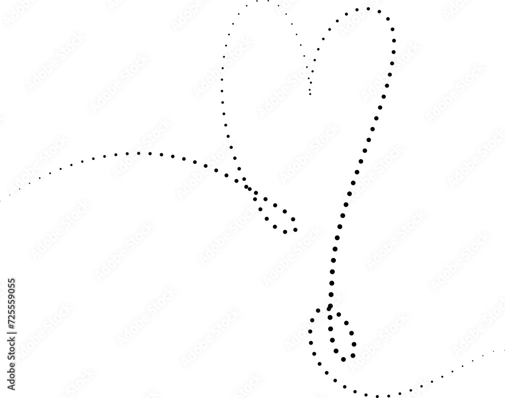 Dotted line heart shape, love, romantic Dotted line heart shape, love, romantic