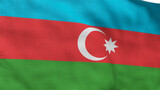 High detailed flag of Azerbaijan. National Azerbaijan flag. 3D illustration.