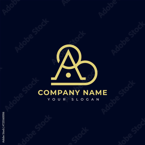 Modern Letter Ab logo vector design template