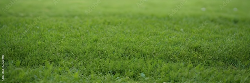 close up of green grass with  garden background, ground photoshot