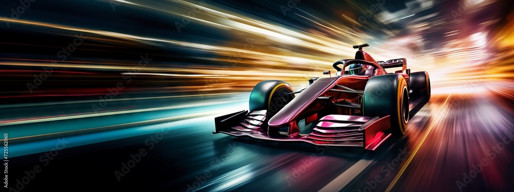 Formula 1 race. High speed.