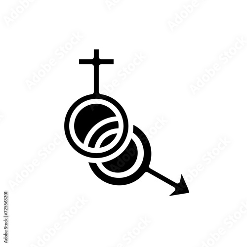 sexual intercourse symbol solid icon