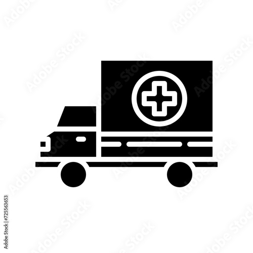 hospital car solid icon