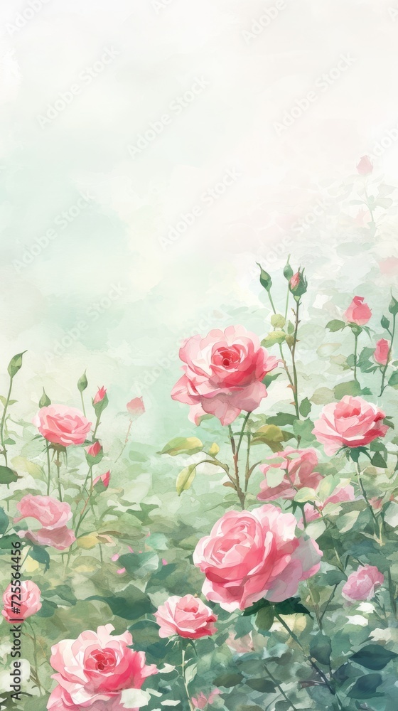 Pastel Watercolor Roses with Soft Background. Elegant roses in watercolor with pastel hues and gentle backdrop. Pastel Watercolor Roses with Soft Background. Elegant roses in watercolor with pastel hues and gentle backdrop.