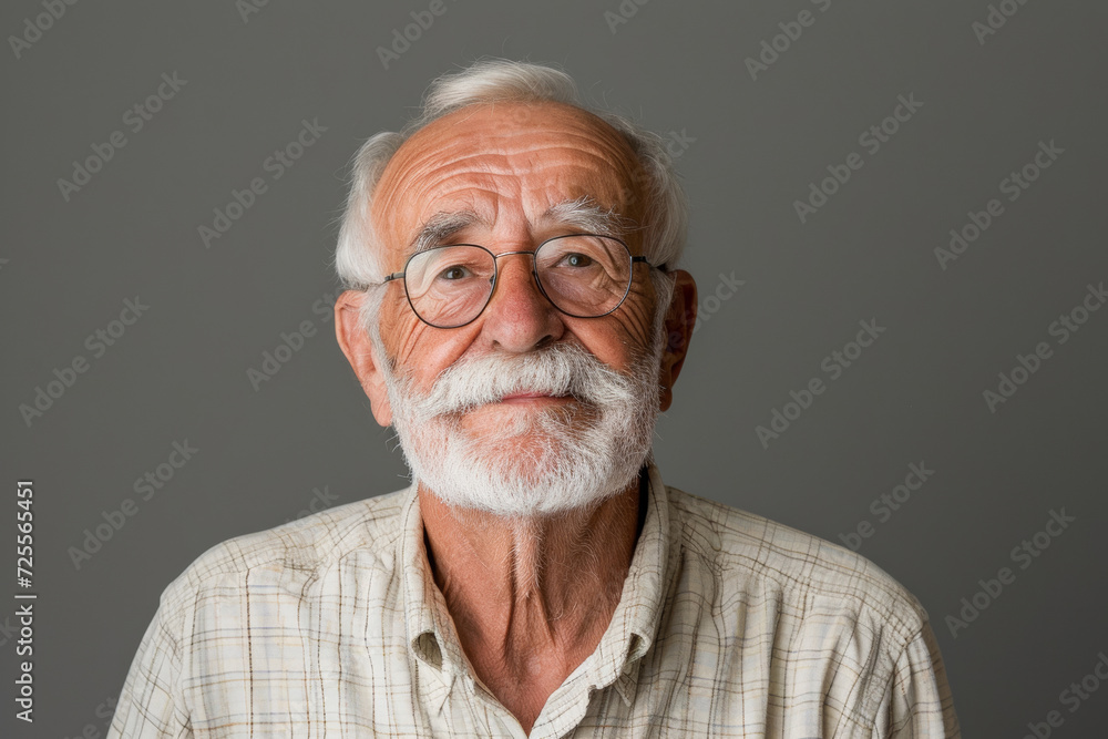 close-up portrait of senior man looking at camera. Close Up Portrait of a Cheerful Senior Man with Gray Hair. Retired Adult Man Looking at Camera and Smiling. close-up portrait of senior man looking at camera. Close Up Portrait of a Cheerful Senior Man with Gray Hair. Retired Adult Man Looking at Camera and Smiling.