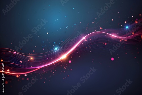 abstract particles line background with light effect, created by ai generated
