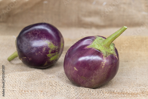 Eggplant or aubergine or brinjal isolated on background
