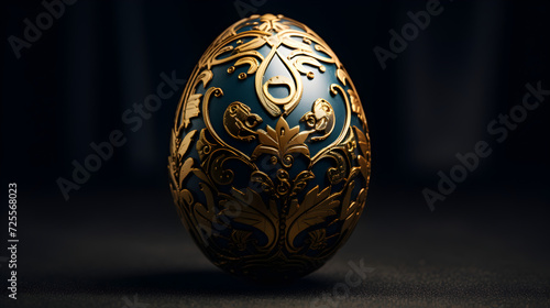AI generated Easter egg in transparent background,,
Closeup of painted eggs with floral patterns easter eggs photo