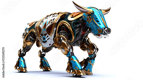 robot humanoid white backgorund  robot head  Robot Faces or two futuristic cyborg heads looking at each other on a white background  cow robotic  animal robotic  kid robot   ai generated