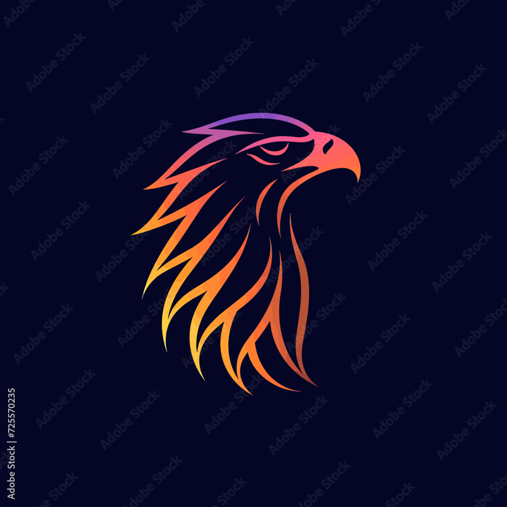 Obraz premium Eagle Head Logo Lines