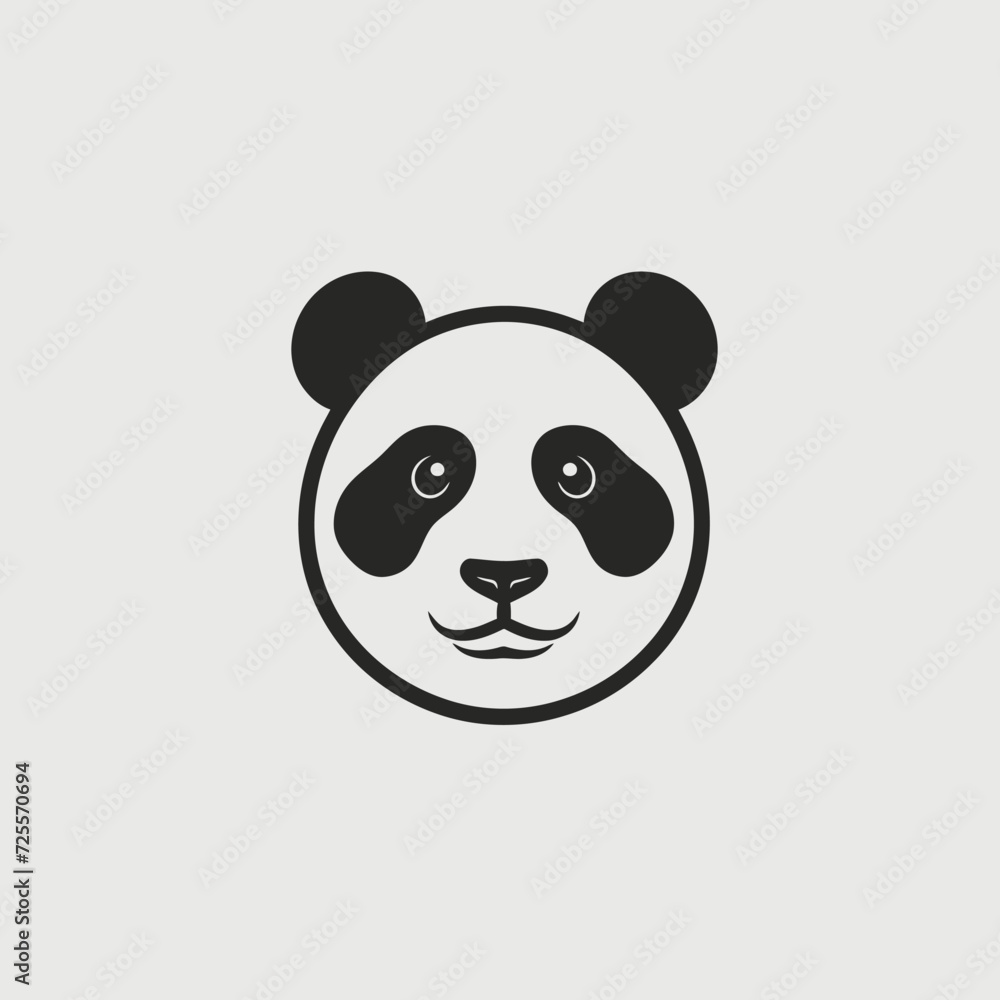 Fototapeta premium Panda Minimalist Logo