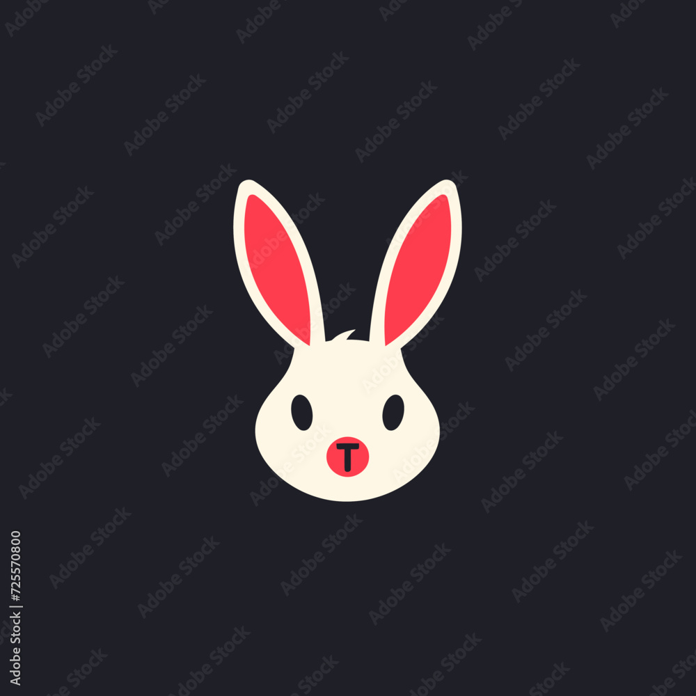 Fototapeta premium Rabbit Bunny Minimalist Logo