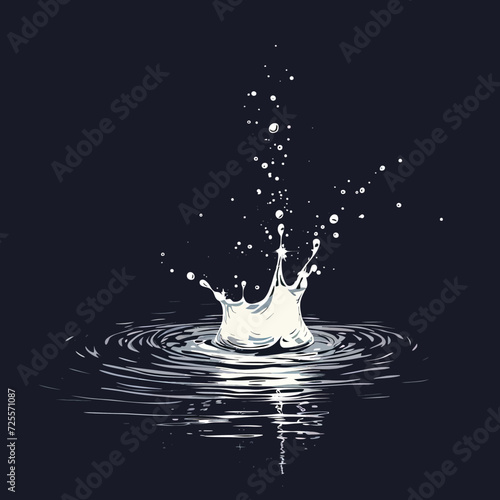 water splash isolated on black