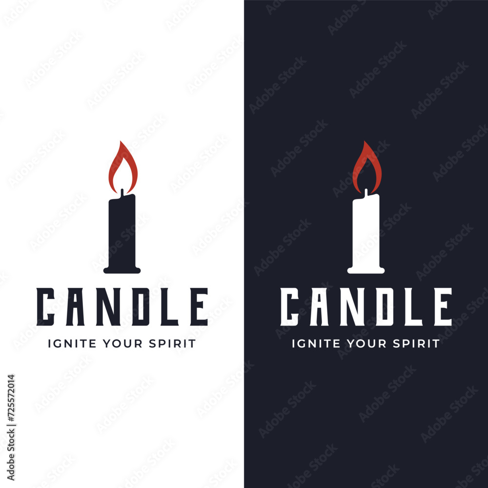 Simple candle flame logo template design with a creative and modern concept. Simple candle flame logo template design with a creative and modern concept.
