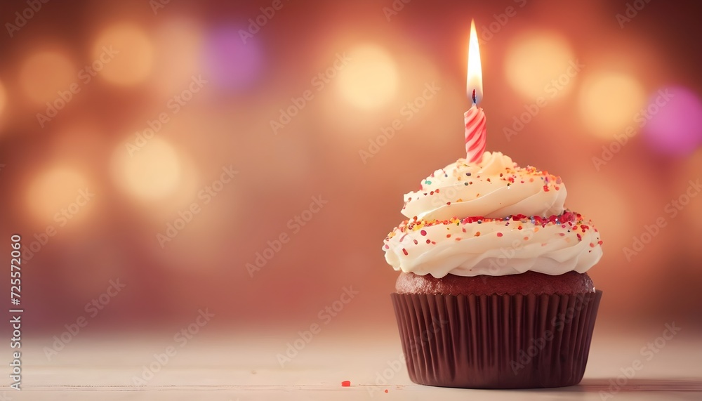 cupcake with candle with card cupcake with candle with card
