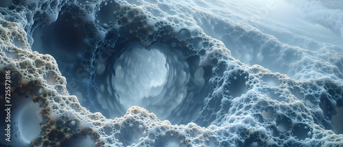 Close-Up of a Massive Wave in the Ocean Fractal photo