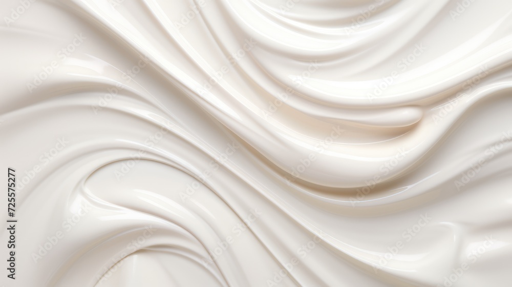 Abstract background with whipped white cream texture. Smooth fluid waves of liquid for banner, backdrop Abstract background with whipped white cream texture. Smooth fluid waves of liquid for banner, backdrop