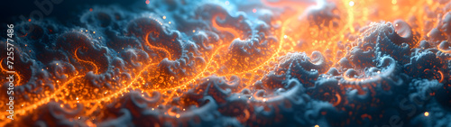 Close Up of Fire and Ice Pattern Fractal