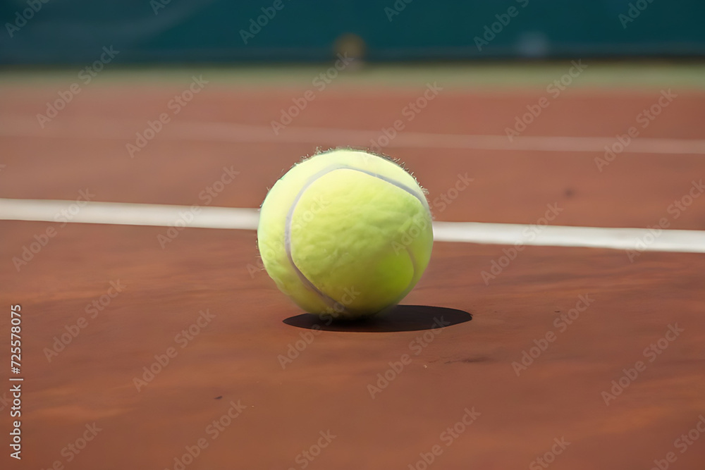 tennis ball in the ground 