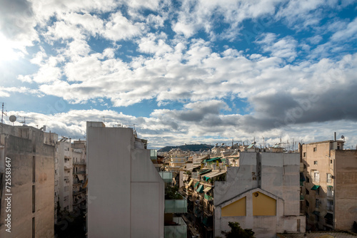 Fototapeta Naklejka Na Ścianę i Meble -  panorama view of the modern city of Athens Greece