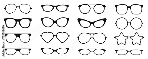 Collection of glasses. Vector illustration