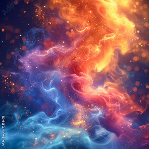 smoke abstract fire flames on dark background. 3d rendering  3d illustration.
