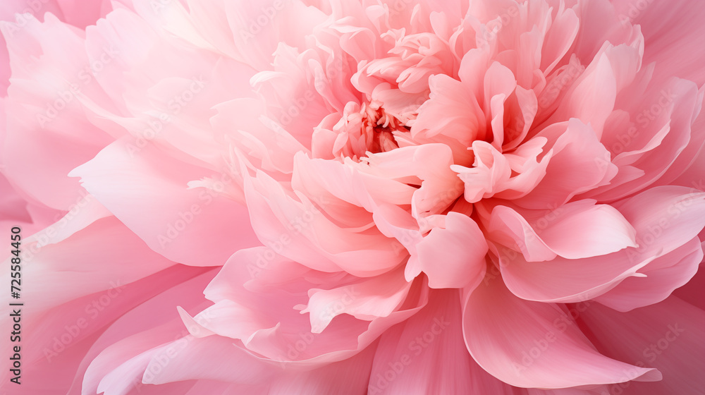 Close-Up Pink Peony Bloom Close-Up Pink Peony Bloom