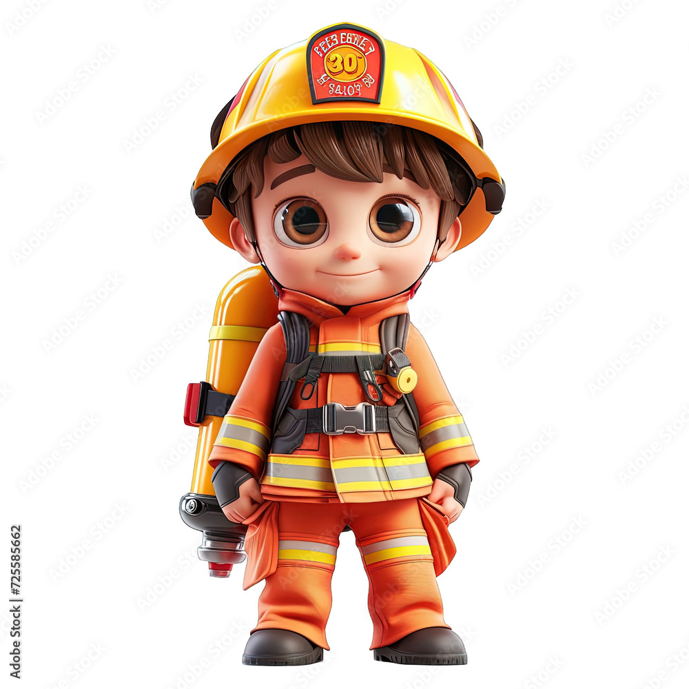 Fireman Cute Illustration Fireman Cute Illustration