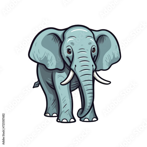 isolated elephant cartoon illustration transparent background