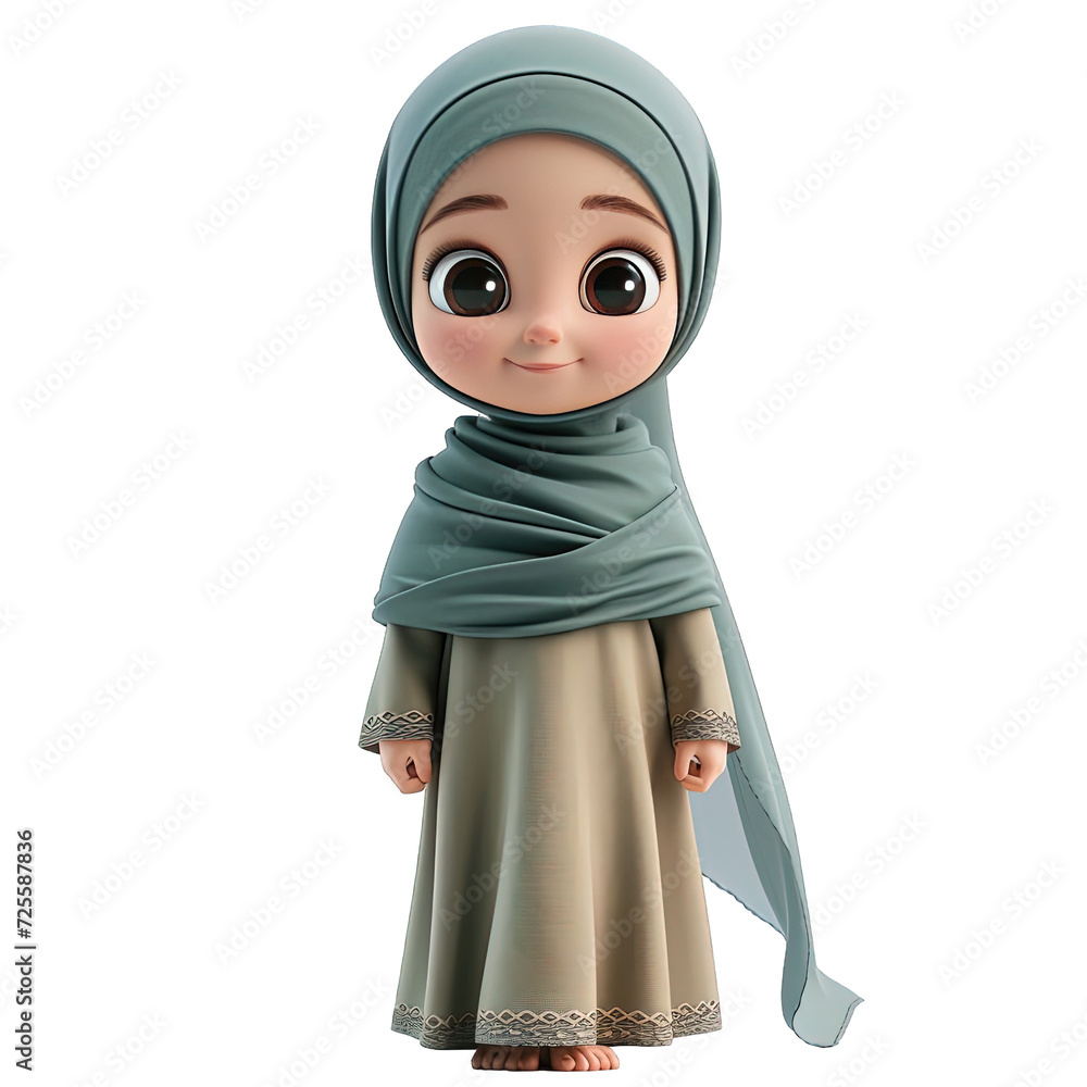 full body moslem hijab girl isolated full body moslem hijab girl isolated