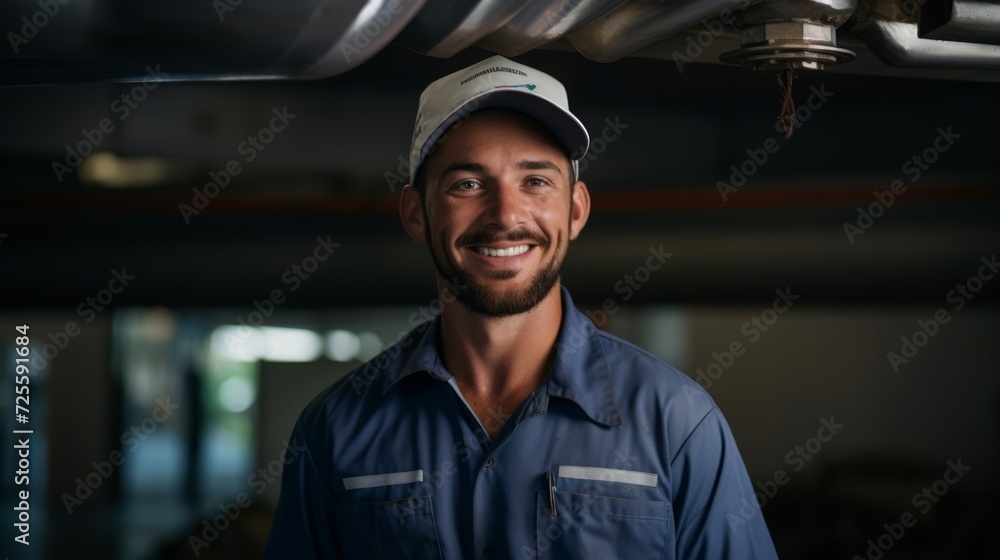 Cheerful drain specialist with well-maintained system Cheerful drain specialist with well-maintained system