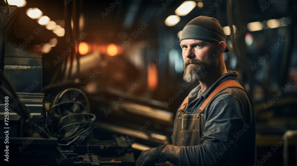 Determined welder with welding tools