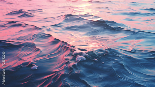 A beautiful pink sky and ocean over the waves in the style of aquamarine and purple,,
Aerial view sunset sky Nature beautiful Light Sunset or sunrise over sea photo